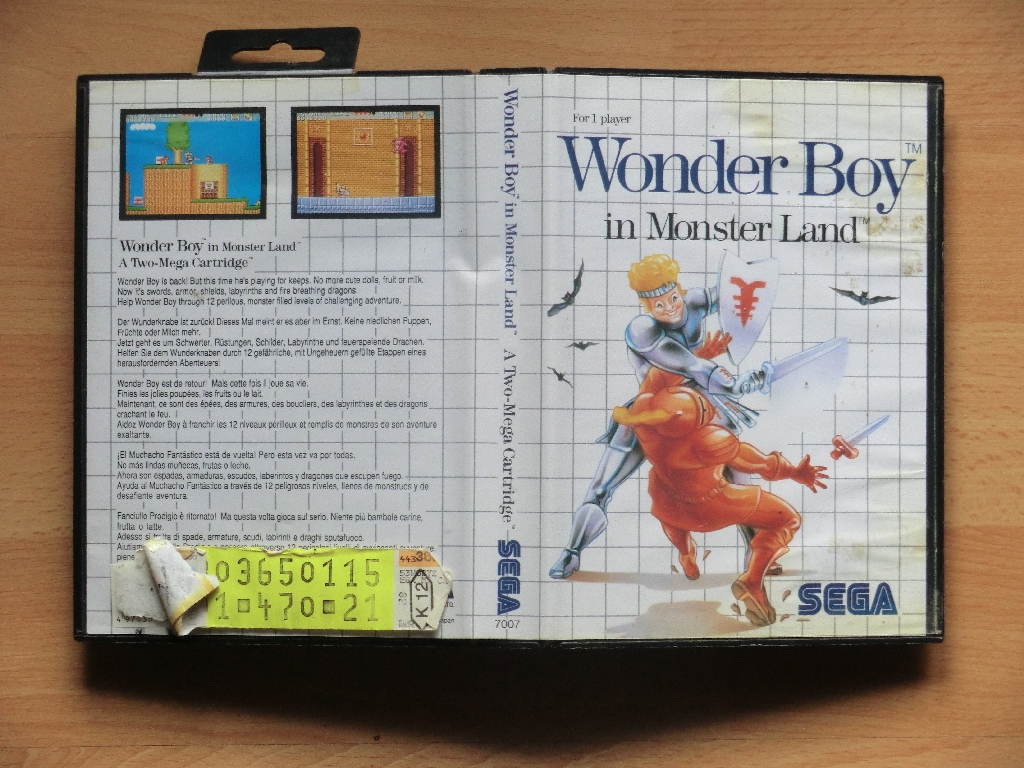 Wonder Boy in Monster Land Master System Action Adventure
