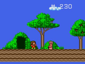 Alex Kidd enchanted castle mega drive jump and run Screenshot
