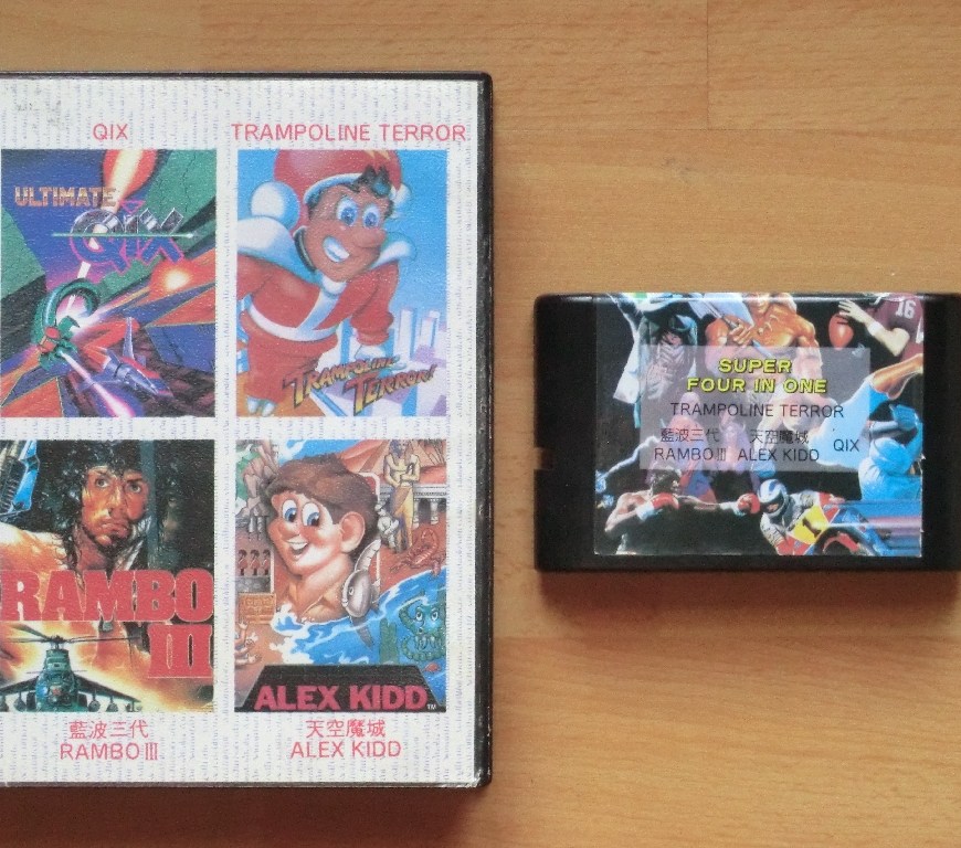 Super 4 in 1 Mega Drive Multicart Bootleg