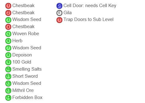 Shining in the Darkness Mega Drive RPG Walkthrough Lösung Map Cave of Strength
