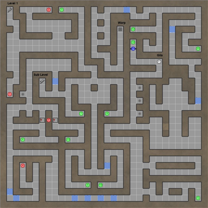 Shining in the Darkness Mega Drive RPG Walkthrough Lösung Map Cave of Strength