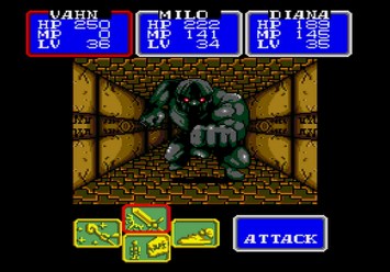 Shining in the Darkness SEGA Mega Drive RPG Bildblok Boss Level 3