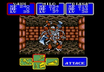 Shining in the Darkness SEGA Mega Drive RPG Blackbone Boss Level 3