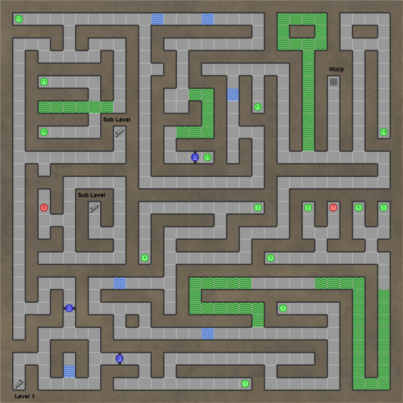 Shining in the Darkness SEGA Mega Drive RPG Walkthrough Lösung Map Cave of Courage