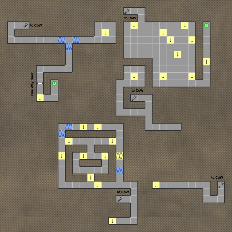 Shining in the Darkness SEGA Mega Drive RPG Walkthrough Lösung Map Cave of Wisdom Sub Level