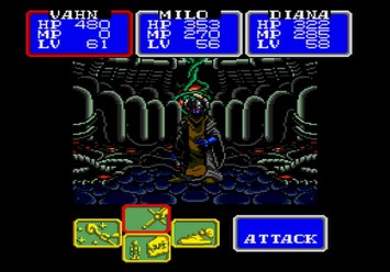 Shining in the Darkness SEGA Mega Drive RPG Boss Dark Sol First Form Level 5