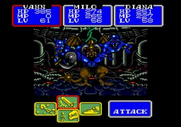 Shining in the Darkness SEGA Mega Drive RPG Boss Dark Sol Second Form Level 5