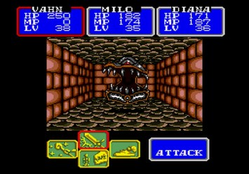 Shining in the Darkness SEGA Mega Drive RPG Boss Handeater Level 4