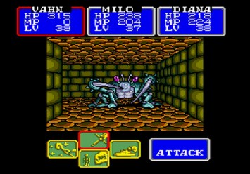 Shining in the Darkness SEGA Mega Drive RPG Kaiserkrab Boss Level 1