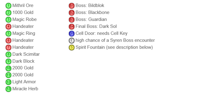 Shining in the Darkness SEGA Mega Drive RPG Walkthrough Lösung Map Level 5