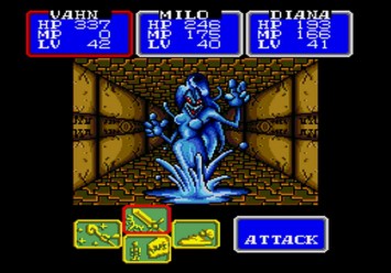 Shining in the Darkness SEGA Mega Drive RPG Boss Syren Level 5