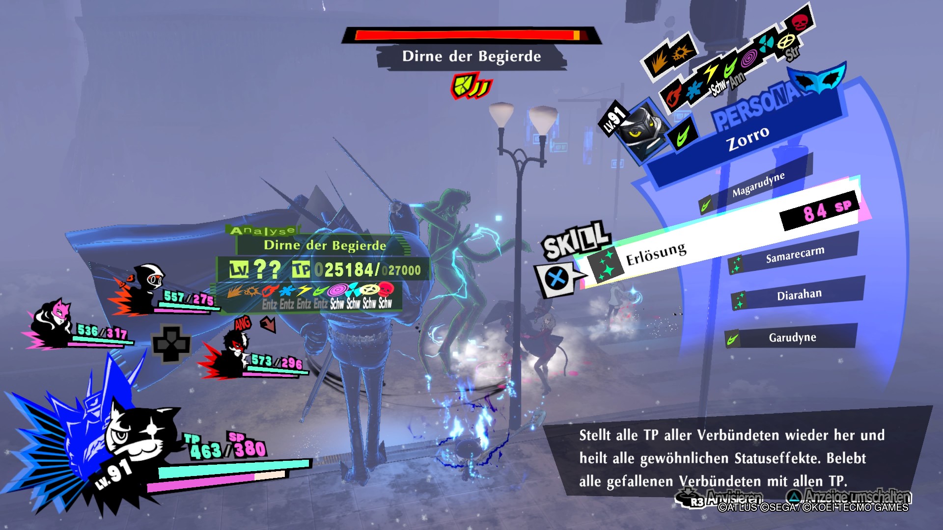 Persona 5 Strikers Dire Shadow Düstershatten Sapporo PS4 RPG JRPG Guide Dirne der Begierde