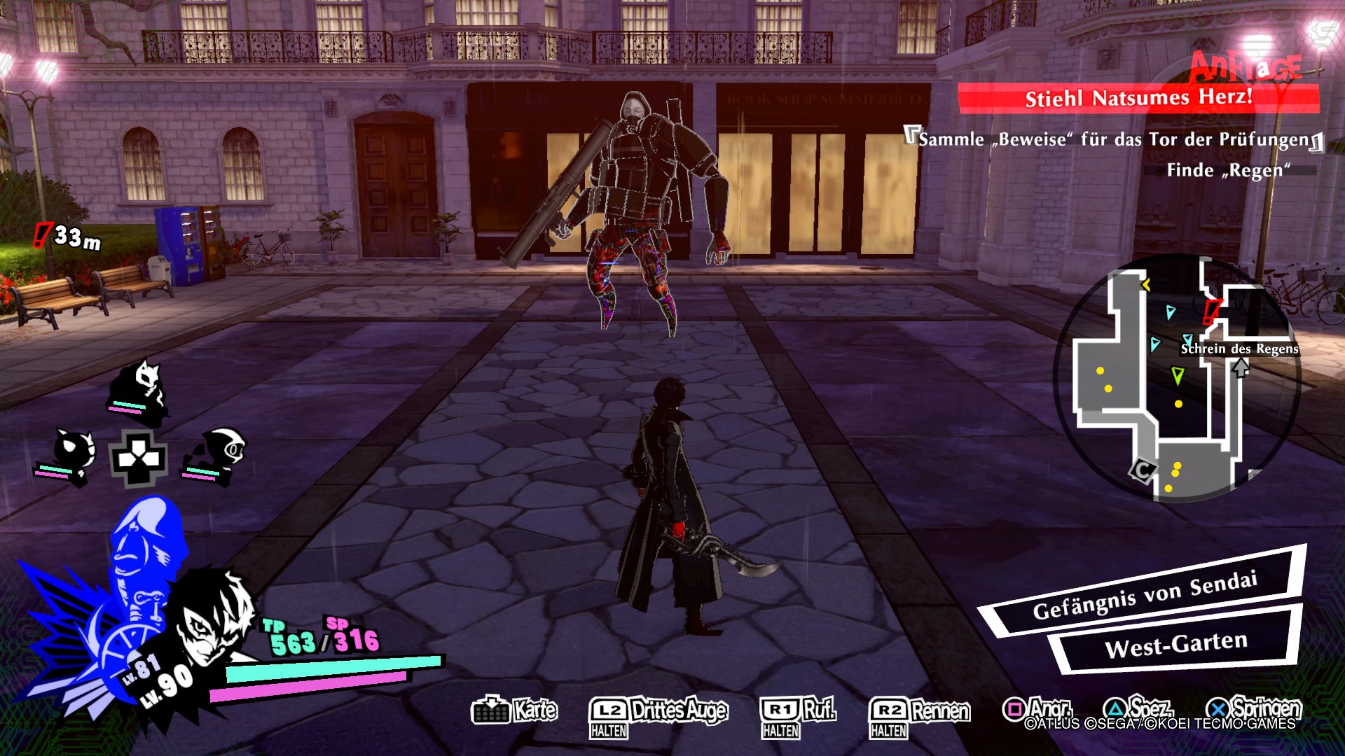 Persona 5 Strikers Dire Shadow Düstershatten Sendai PS4 RPG JRPG Guide Schlangenkönig