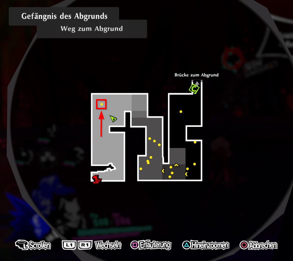 Persona 5 Strikers Dire Shadow Düstershatten Gefängnis des Abgrunds PS4 RPG JRPG Guide Schwarze Sonne