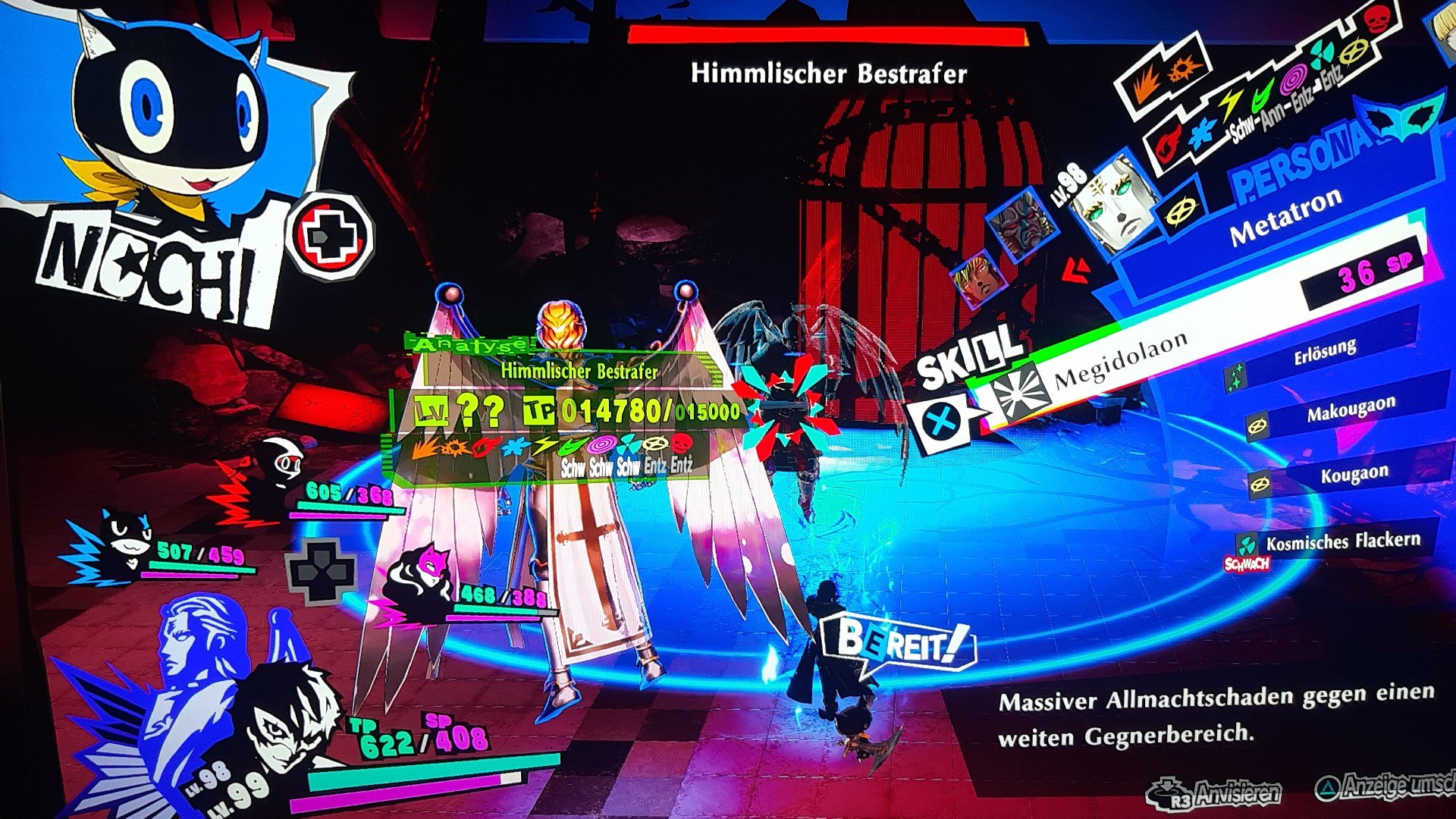 Persona 5 Strikers Dire Shadow Düstershatten Baum des Wissens PS4 RPG JRPG Guide Himmlicher Bestrafer