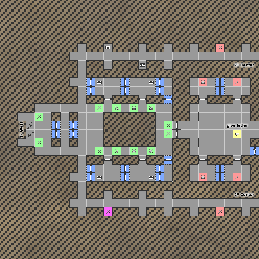 undernauts labyrinth of yomi Switch Dungeon Crawler RPG Walkthrough Lösung Map Maps DL Stronghold 2F West Second Floor