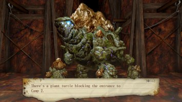 undernauts labyrinth of yomi Switch Dungeon Crawler RPG Mining Level Entry Camp 2 boss Great Iron Tortoise